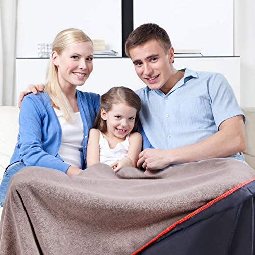 REDCAMP Large Waterproof Stadium Blanket for Cold Weather, Soft Warm Fleece Camping Blanket Windproof for Outdoor Sports, Dark Blue - color: Dark Blue/Light Grey