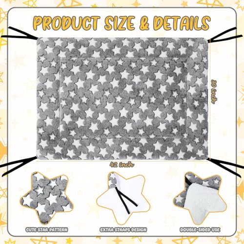 Elevated Dog Bed Cover Outdoor Dog Cot Replacement Cover for Large Crate Bed 42 x 30 Inch Warm Thermal Pet Pad Mat with Corner Straps Reversible Fleece Puppy Crate Kennel Mat - size: 42 x 30 Inch