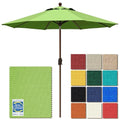 EliteShade USA 10-Year-Non-Fading 9Ft Market Patio Umbrella, UPF 50+ UV Protection Performance Sun Umbrella, Heavy Duty Commercial Grade Outdoor Table Umbrella with Crank & Tilt, Windproof Vented Top for Garden, Pool, Deck and Outdoor Playsets, Macaw Gree
