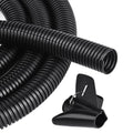 10ft - 1 inch Flame Retardant Split Wire Loom Tubing with Installation Tool - Flexible Wire Covers Cord Protectors - Black - size: 1"-10ft