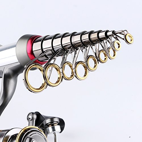 Fishing Rod Reel Combo Full Kit Telescopic Spinning Pole Set with Reel Line Lures Hooks Carrier Bag Saltwater Freshwater Fishing Gear Tool for Kids Adults Professional - color: Black-5.9FT