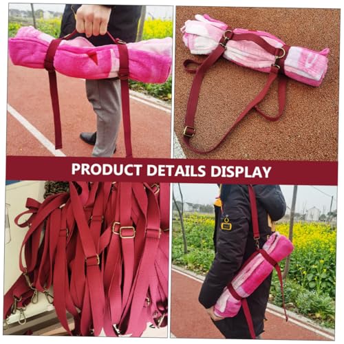 Outanaya Picnic Blanket Carry Strap Yoga Mat Carry Strap with Handle for Outdoor Travel and Exercise Fitness Use