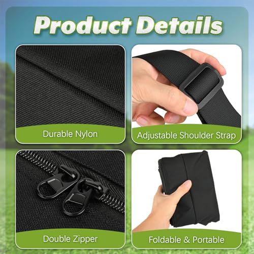 Cosmos Ladder Toss Game Set Carrying Case Outdoor Ladder Ball Set Storage Organizer Bag Portable Ladder Ball Shoulder Bag with Adjustable Strap, Foldable Sport Travel Carry Bag Duffle Bag