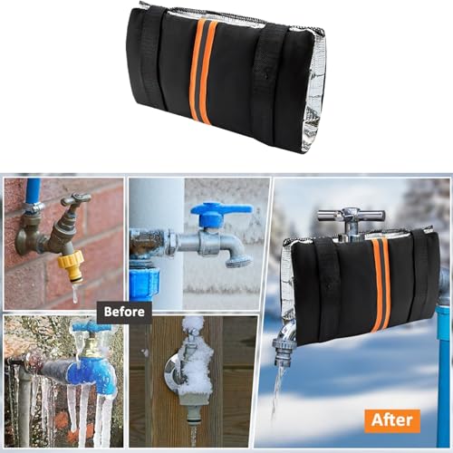 Insulated Faucet Protector - Waterproof Thick Outdoor Tap Socks, 2 Pack Reusable Spigot Cover | Freeze Resistant Hose Bib Protector for Garden Farmhouse Yard Campsite Home Lawn