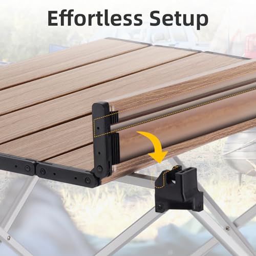 Portable Camping Table Folding Beach Table Ultralight Aluminum Camp Table with Storage Bag for Beach Hiking Backpacking Fishing Picnic Small Size