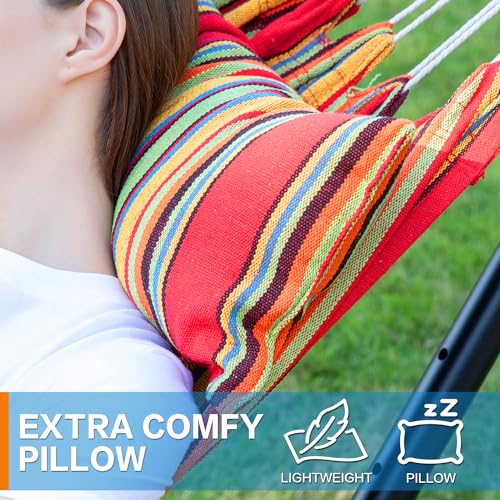 PNAEUT Hammocks and Stand Double (Red) - color: Red