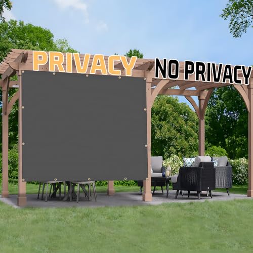 SUNNY GUARD Shade Cloth 3'x8'FT Sun Shade Screen Fabric HC-090 Shade Cover Tarp with Grommets for Pergola Backyard Garden,Dark Grey - color: Dark Grey, size: 0 3'×0 8'