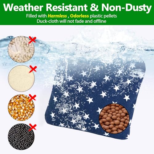 EunHo Cornhole Bags Set of 8 Regulation Size & Weight Corn Hole Bean Bags Official Professional All Weather for Tossing Game with Carry Case - color: American Flag