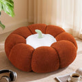 24 Inch Pumpkin Floor Cushion – Large Plush Round Pillow Seat for Living Room, Meditation, Reading & Relaxation – Versatile Seating, Back Support & Pet Bed - Cozy Aesthetic Home Deco