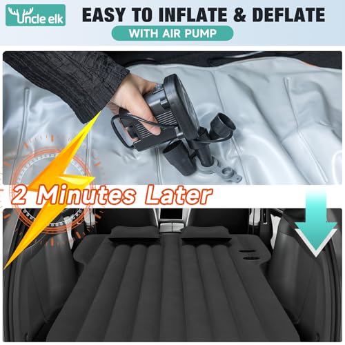 Tesla Model Y Mattress, Inflatable SUV Mattress for Portable Camping Mattress, Foldable Air Mattress with Air Pump and Storage Bag for Tesla Model Y and SUV Travel, Black - color: Black, size: Model Y Mattress