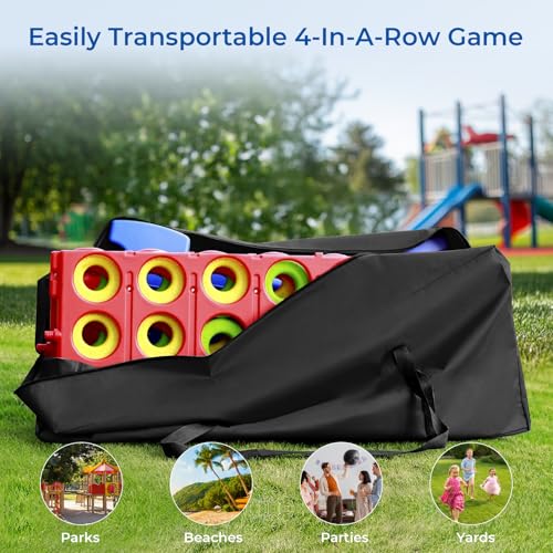 Large Carrying Bag Compatible with Giant 4 in a Row Game,Easy Storage & Transportation for Jumbo 4 to Score,with Durable Handle (Game Not Included)
