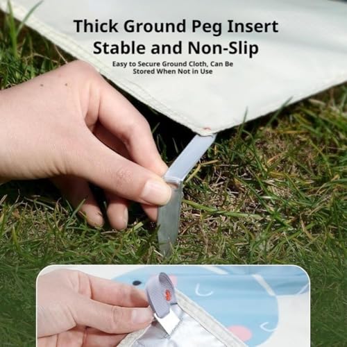 Pocket Picnic Blanket – 39″x 57″ Portable Sandproof Lightweight Camping Tarp Compact Pocket Blanket with Windproof Sand for Beach, Camping & Hiking (pup) - color: Pup