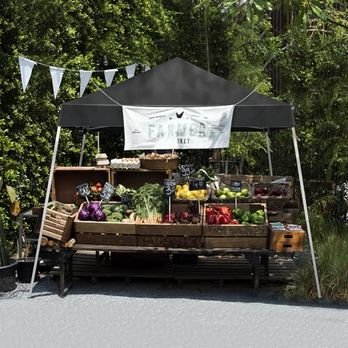 8x8ft Pop Up Canopy Tent,Portable Home Use Waterproof Folding Tent,Easy Up Gazebo Canopy Tents,Commercial Beach Tents,with Carry Bag,for Outdoor Patio Camping Wedding Party BBQ Garden (Dark Grey) - size: 8x8ft