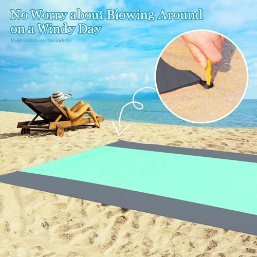 Beach Blanket Waterproof Sandproof 1-7 Adult Oversized 78 '' × 110 '' Lightweight Durable Compact Sand Free Extra Large Beach Mat for Travel Camping Hiking Picnic Blanket - color: Boho, size: 78“x110”