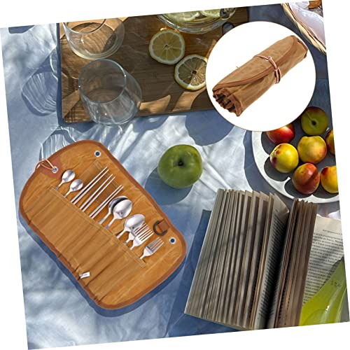 Camping Utensil Set with Carrying Bag Portable 10-Piece Travel Tableware Set Lightweight Cutlery for Picnics Backpacking and Outdoor Dining