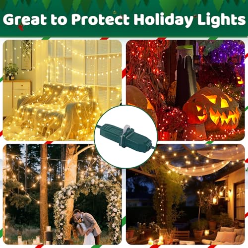 14 Sets Plug Protectors Covers and Weatherproof Gaskets, Outdoor Waterproof Outlet Plug Covers for Christmas Lights, Extension Cords, GFCI Tripping Prevention, Fit 2 or 3 Pronged Plugs - style: 14 Sets White Weatherproof Plug Covers