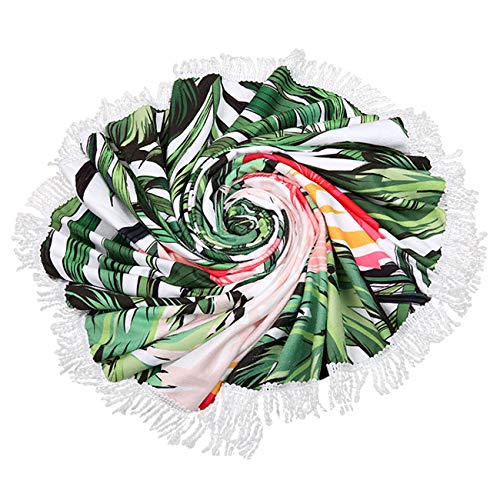 Violet Mist Microfiber Beach Towels Oversized Round Hawaiian Beach Blanket Sand Free Quick Dry Hippie Boho Circle Bath Towel Absorbent Tropical Meditation Rug Yoga Mat Throw Fringe Tapestry 60" TF - color: Tropical Flower3