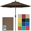 EliteShade USA 10-Year-Non-Fading 9Ft Market Patio Umbrella, UPF 50+ UV Protection Performance Sun Umbrella, Heavy Duty Commercial Grade Outdoor Table Umbrella with Crank & Tilt, Windproof Vented Top for Garden, Pool, Deck and Outdoor Playsets, Chestnut -