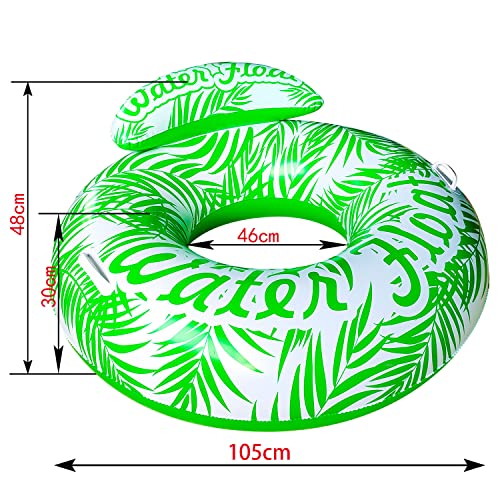 SUNSHINEMALL Inflatable Pool Floats Adult Swimming Rings Pool Floaties Accessories Lake Water Floats Beach Air Sofa Inflatable Lounge Chairs Rafts - color: Green