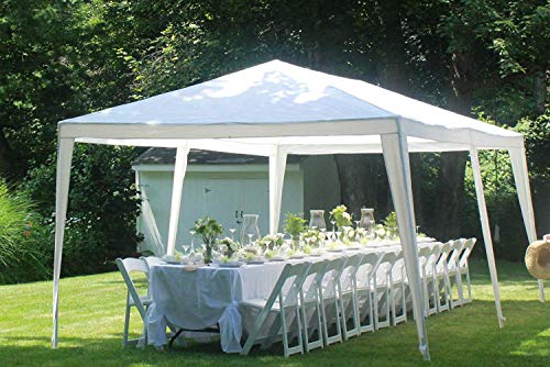 Quictent 10x20 Party Tent Gazebo Wedding Canopy Tent for Parties BBQ Shelter Pavilion with Removable Mesh Sidewalls & Elegant Church - size: 10' x 20' w/ 4 Mesh Sides