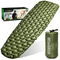Sleeping Pad for Camping - Patented Camp Mat, Ultralight - Best Compact Inflatable Air Mattress for Adults & Kids - Lightweight Hiking, Backpacking, Outdoor & Travel Gear - color: Green
