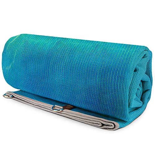 CGEAR Original Sand-Free Outdoor Camping Mat – Beach, Picnic & Camping Ground Mat with Carry Pouch - color: 2 Tone, size: 12' x 12' (Square)