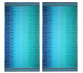 COTTON CRAFT Oversized XL Beach Towel 39 x 68-2 Pack - 100% Cotton Velour - Big & Huge - Pool Picnic Bath Towels - Jacquard Terry Thick Plush Super Soft Luxury - 450 GSM - Blue Tiles - color: Blue Tiles, size: 2 Pack - 39x68