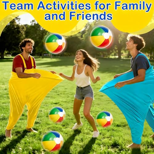 Granny Pants Yard Game, Outdoor Games for Adults, with 20 Inflatable Balls & 2 Air Pumps (Random Colors), The Ultimate Family Reunion Backyard Party Games - 4PC