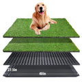 Dog Grass Pad with Tray,40''X27.5''Large Artificial Turf Grass Potty,XL Reusable 3-Layer Dogs Pee Potty Grass Pads, Easy to Clean Portable Dog Litter Box for Indoor/Outdoor Potty Training Toilet