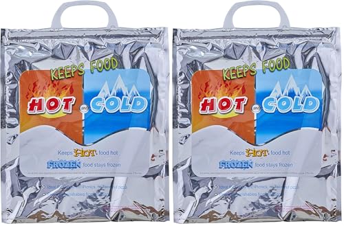 Superio Hot and Cold Insulated Bags for Food Delivery, Grocery Shopping Bags, Food Storage for Hot and Frozen Food for Travel, Disposable Cooler Bag, Reinforced Thermal Lunch Bag (1, 12"x13.5") - color: 1 Pack, size: X Small (Lunch and Meal Size) (Pack of