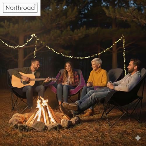 Northroad Oversized Foldable Camping Chair, Outdoor Padded Lawn Chair w/Cup Holder,Carry Bag for Beach, Hiking, and Picnics,Heavy-Duty 300-lbs Capacity, Purple - color: Purple