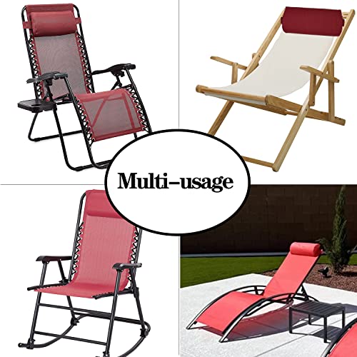 Ostlttyn Zero Gravity Chair Replacement Pillow Headrest with Elastic Band, Universal Soft Removable Padded Cushion Head Pillow for Zero Gravity Lounge Chair, Folding Patio Lawn Recliner Chair, Red - color: Red, size: 1 Pack