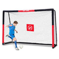 Soccer Goal for Backyard,6x4/8x5/10x6.5/12x6.5ft Metal Soccer, Soccer Goal for Kids 8-12, Soccer net with Zipper Design, Easy Assemble, Weatherproof Foam Padded Goal Post, Adults - style: 8'W×5'H
