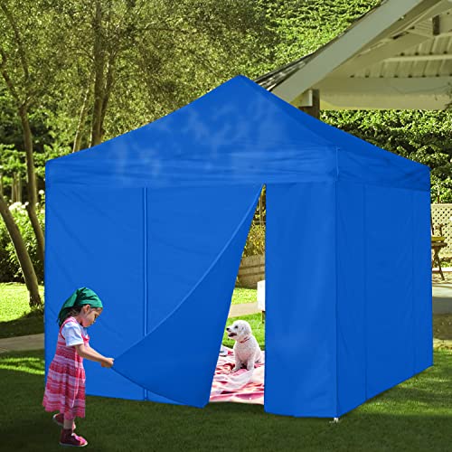 COOSHADE Instant Canopy SunWall 8x8 Canopy SideWall for Pop up Canopy Tent, 1 Pack Door Wall Only, Blue - color: Blue, size: 8x8-Door Wall