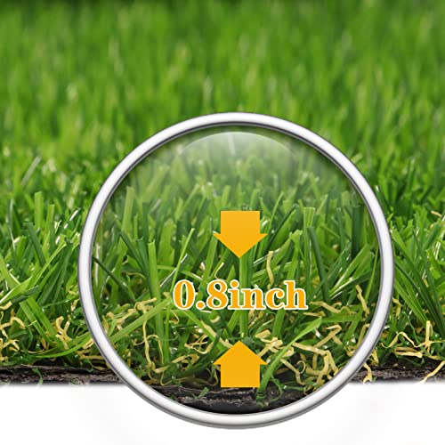Artificial Grass Fake Grass Lawn Turf 3 ft x 30 ft, Realistic Synthetic Pet Turf Garden Landscape, Indoor/Outdoor Rugs with Drain Holes, Dogs Pee Pads Area, Customized Available - size: 3 ft x 30 ft = 90 Square ft