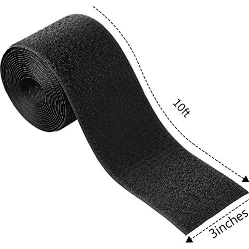 Cable Floor Strip Cord Grip Floor Cable Protector Carpet Cables Management, Hold Cords in Place, Keep Cables Organized, Protect Cords and Prevent a Trip Hazard, 3 Inch x 10 Feet - color: Black, size: 10 Feet