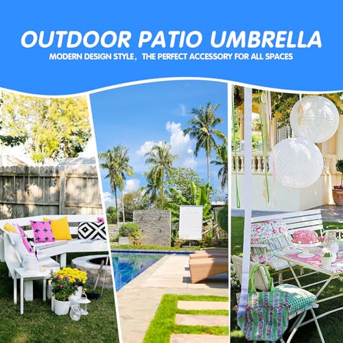 GDY 7.5FT Patio Umbrella Outdoor Table Umbrella,Market Umbrella with 6 Sturdy Ribs, with Push Button Tilt and Crank for Garden, Lawn, Deck, Backyard & Pool (Red) - color: Red, size: Umbrella Only