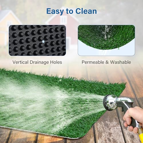 Artificial Grass for Dog Potty – 16x20 inch,Strong Absorbency Grass Pad, Dog Grass Pad with Tray, Dog Potty Training Pad, Dog Litter Box with Grass (Small) (Pack of 2) - size: 16" x 20" (Pack of 2)