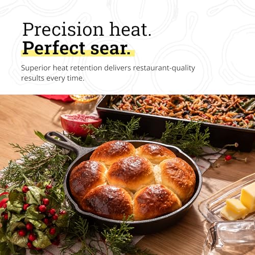 Lodge Seasoned Cast Iron Skillet 9 Inches - PFAS-Free, Non-Toxic Cookware - Use with an Oven, Stove, Grill, or Campfire - Naturally Non-Stick & Oven Safe - size: 9 Inch (1 Count)