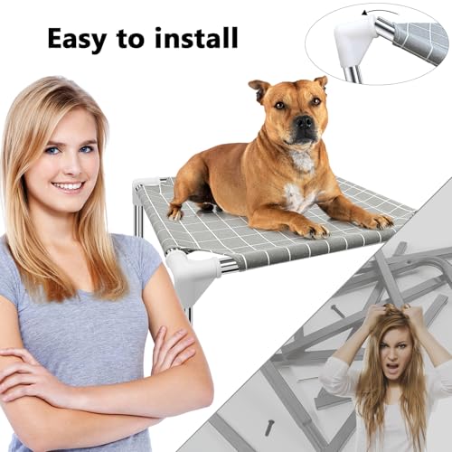 Elevated Pet Bed Dog Cot- Pet Bed for Small Dogs | Raised Dog Bed for Indoor and Outdoor Use for Small Pets - size: Small-open