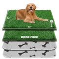 HQ4US 4LEGS Dog Pee Grass with Washable Pee Pads for Dog Litter Box 2 Sets, Extra Large Ultra-Absorbent Artificial Grass Pads for Dogs Potty Grass with Reusable Puppy Pads for Indoor Potty Training - size: XL - 44”×34”