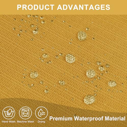 Dog Bed Covers Replacement Washable, Waterproof Dog Bed Cover with Zipper, 36Lx27Wx3H inch Durable Oxford Pet Bed Cover for Outdoor/Indoor Use, Cover Only, Yellow - color: Yellow, size: 36*27*3 inch