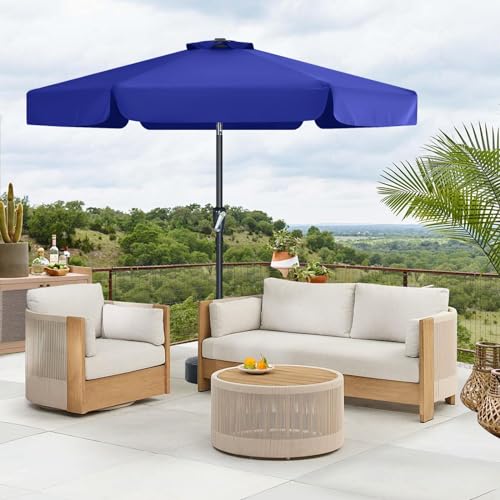 MASTERCANOPY Valance Patio Umbrella for Outdoor Table Market (7.5ft, Blue) - color: Blue, size: 7.5FT