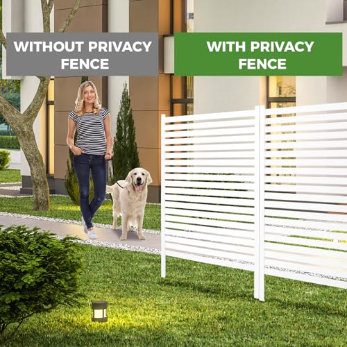Air Conditioner Fence 3 Panels, 36" W x 45" H Outdoor Trash Can Fence, Easy Assembly Decorative Privacy Screen for AC Units & Pool Equipment - size: 36"W X 45"H-3 Panels Horizontal