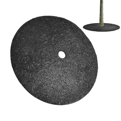 Tree Ring Mulch Mat | Non-Woven Heavy Duty Reusable Cover,Disc Tree Mat,for Outdoor Plant Gardening Ground Protection Grass Control - color: 28 inches