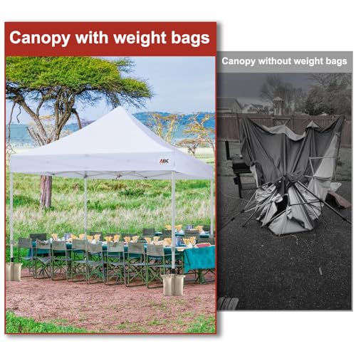 ABCCANOPY Canopy Weights 120 LBS Tent Sand Bags,4-Pack Beige (Without Sand) - color: Beige, size: 120 LBS