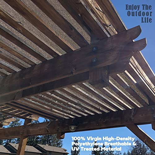 Sun Shade Privacy Panel with Grommets on 4 Sides for Patio, Awning, Window Cover, Pergola or Gazebo (Mocha Brown, 8' x 10') - color: Mocha Brown, size: 8' x 10'