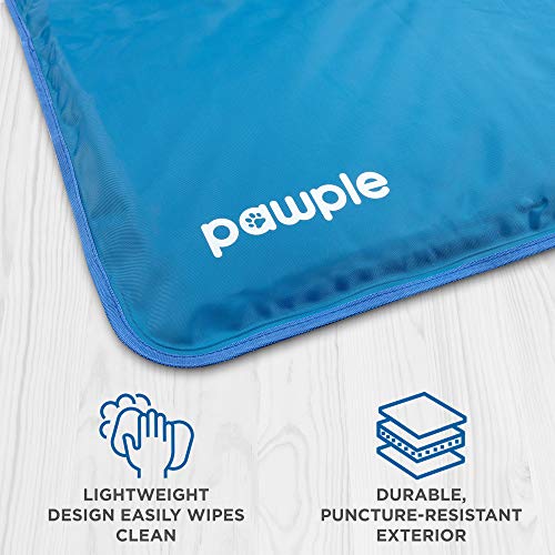 Pawple Dog Cooling Mat Pet Pad for Kennels, Crates and Beds, Thick Foam Base 32" x 22"