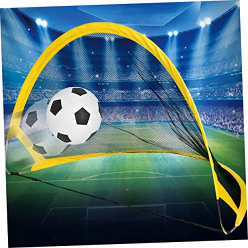 2Pcs Soccer Goal Net Set with Inflator Football and Iron Nails Portable Outdoor Training for Boys and Backyard Game