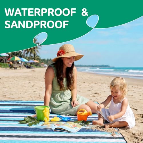 Waterproof Beach Blanket Picnic Outdoor Camping Mat Smokeless Men Guy Christmas Birthday Cool Ideas Best Friend Teacher Co Worker Boss Manager Unique Retirement Retired Appreciation Adult - color: Multi Blue